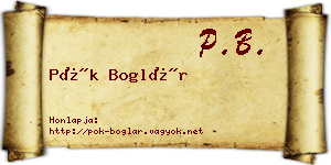 Pók Boglár névjegykártya